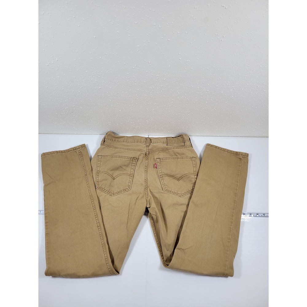 Levi's 514 Straight Fit Pants Mens 30x32 Tan Excellent Khaki Cotton Blend - Picture 2 of 10